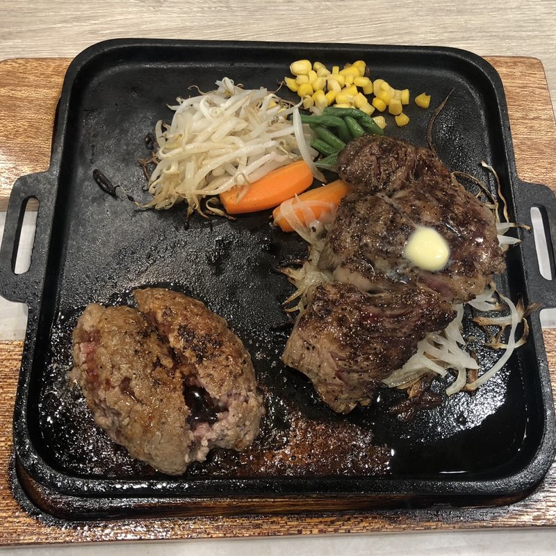 下町セット（ステーキ&ハンブルグ）(HANAMOEGI (花もえぎ)東急プラザ銀座店)