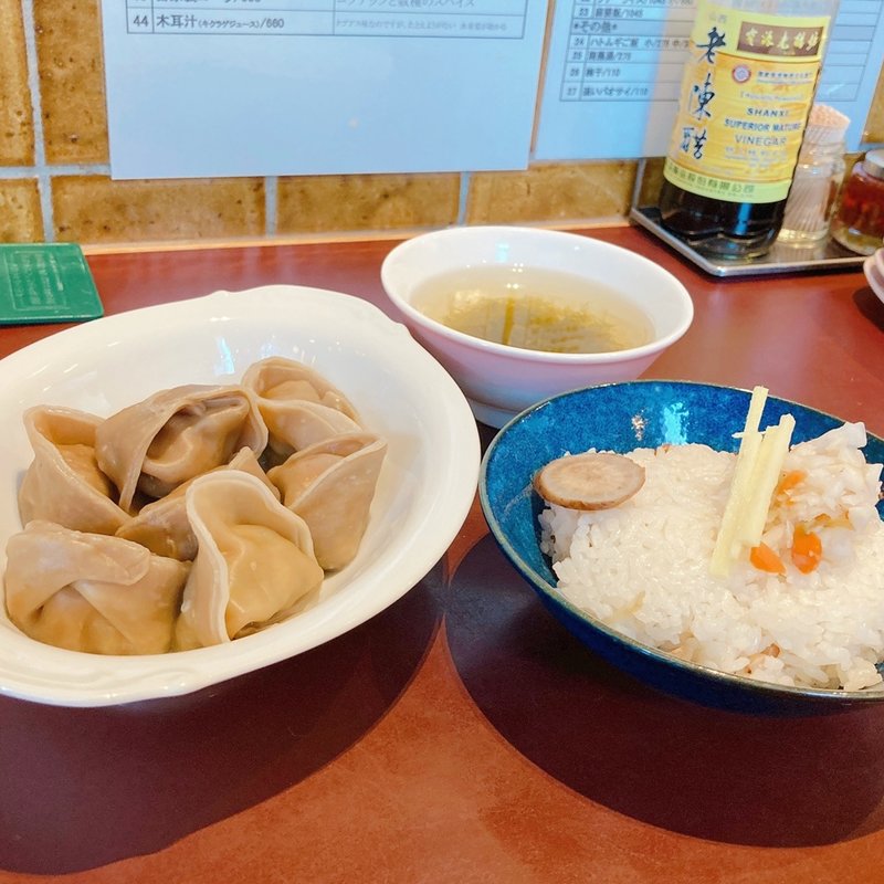 水餃子定食(按田餃子 二子玉川店)