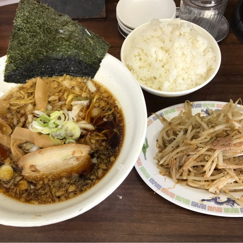 塩豚もやし炒めセット(竹岡屋)