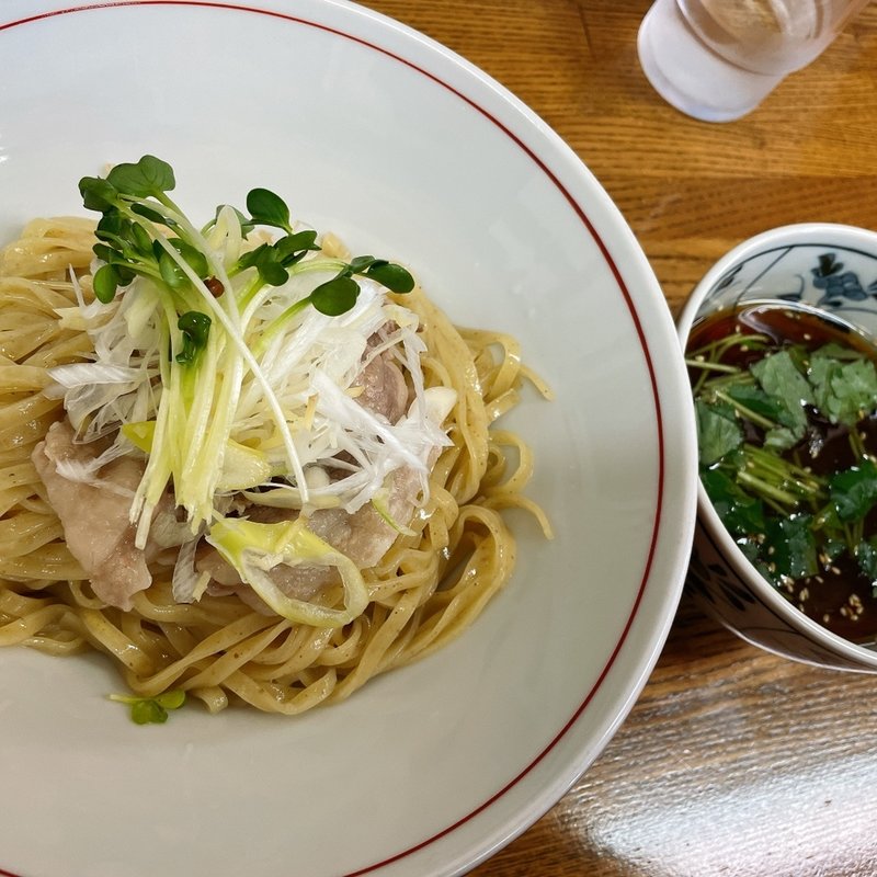 イベリコ豚と葱と生姜あっさり和風つけ麺(㐂九家)