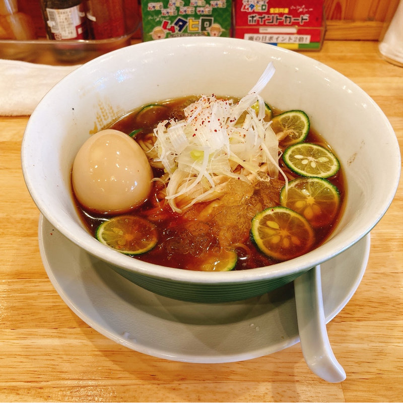 伊吹いりこと神山すだちの冷やしそば(肉中華そばムタヒロ)