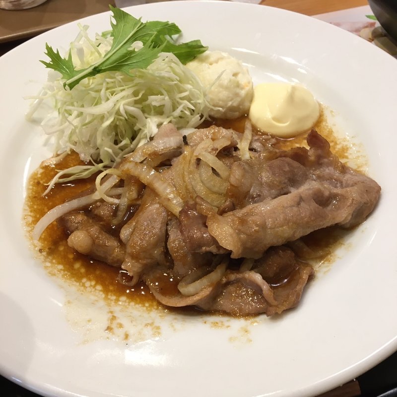 生姜焼き膳　選べる小鉢付き(デニーズ 南阿佐谷店 （Denny's）)