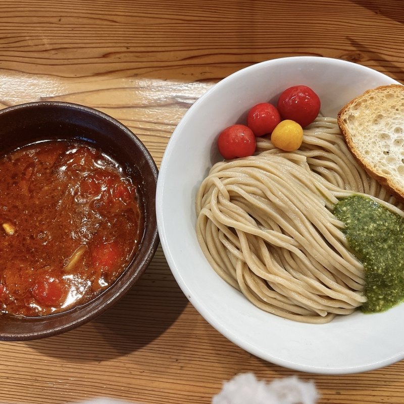 海老トマトつけ麺(らーめん いつ樹 本店)