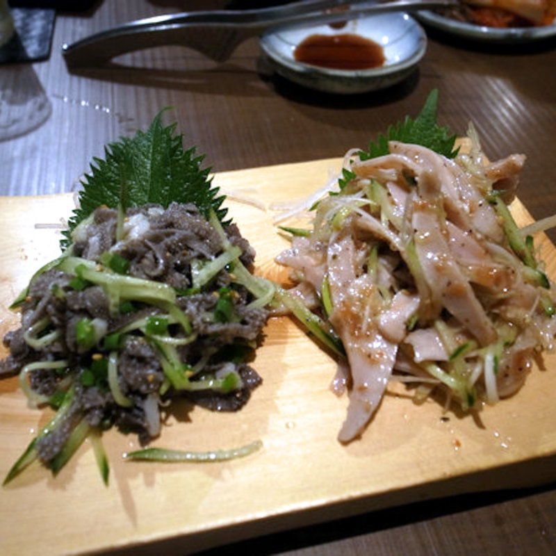 珍味2点盛合せ(焼肉ことえん)