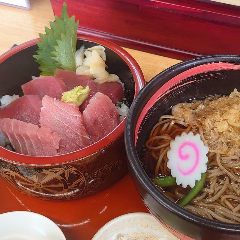 鉄火丼セット(温･そば)(つくば製麺31)