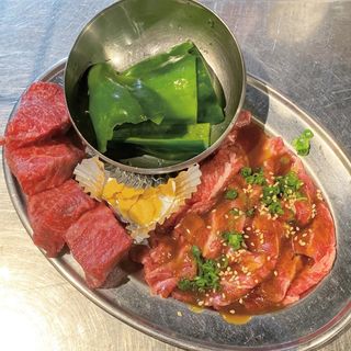 みそツラミと和牛赤身ステーキ(ヒロミヤ 3号店)