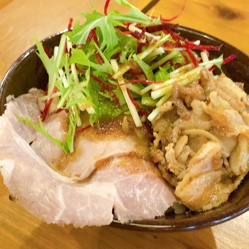 中華蕎麦肉めしセット(大衆酒場やぶき)