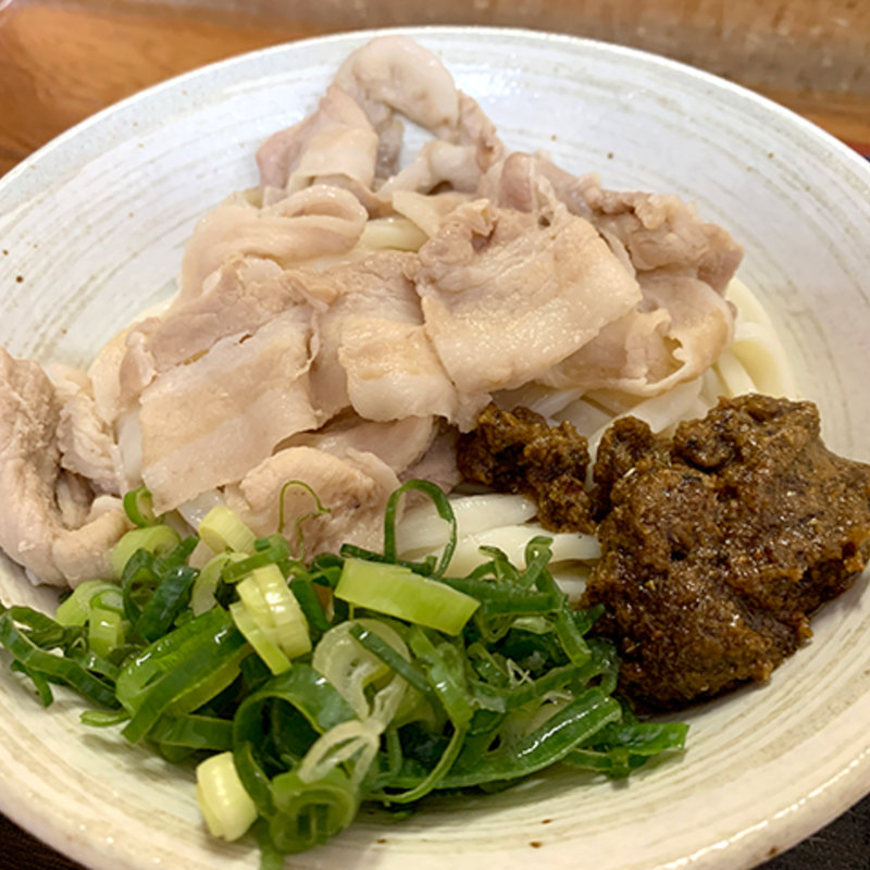 ネギ油のカレー肉醤油うどん(冷)(期間限定）(純手打ちうどん よしや)
