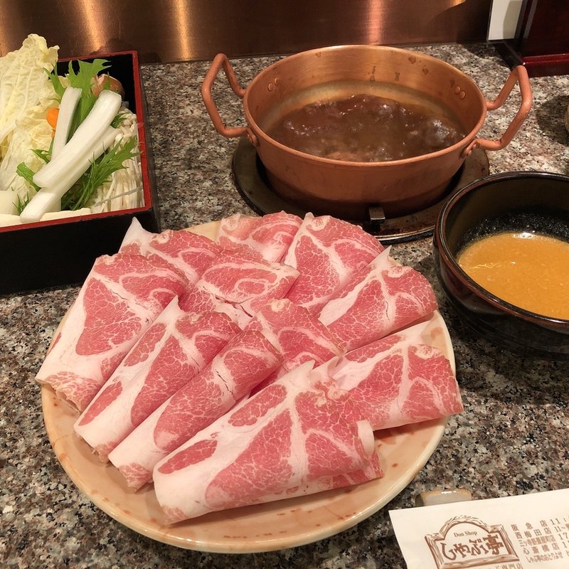 上ロース豚しゃぶジャンボコース(しゃぶ亭 心斎橋店)