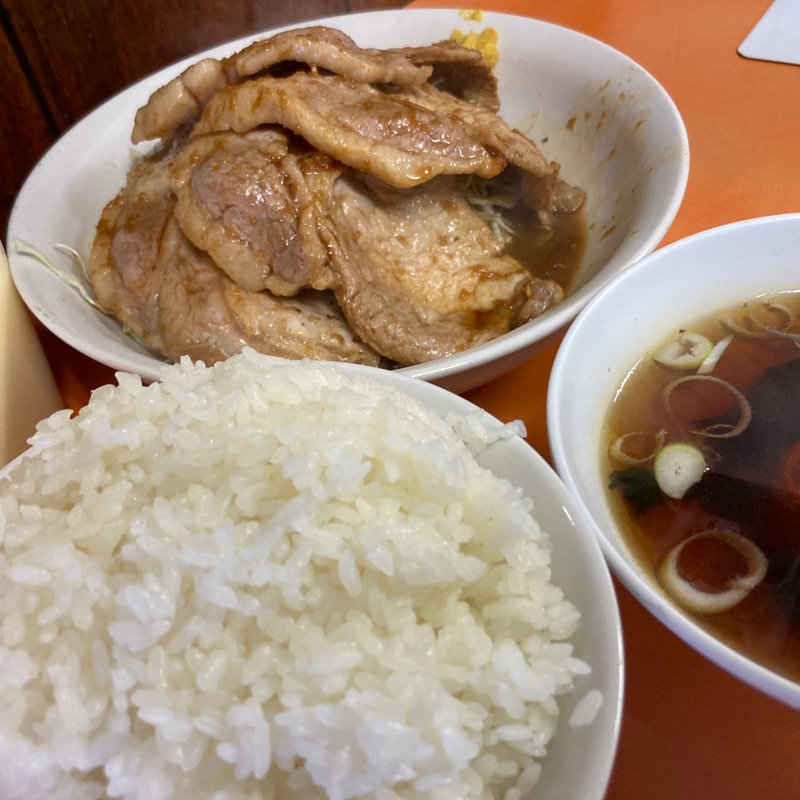 豚肉のショウガヤキ 大ライス(光栄軒)