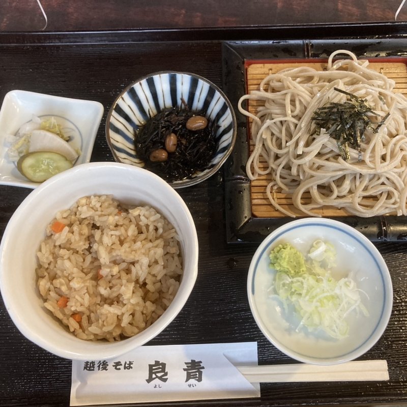 かやく定食(越後そば 良青)