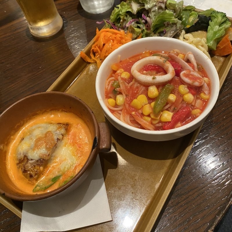 ダブルメインランチセット(アンシャンテ ハービス梅田 （Enchante Herbis Umeda）)