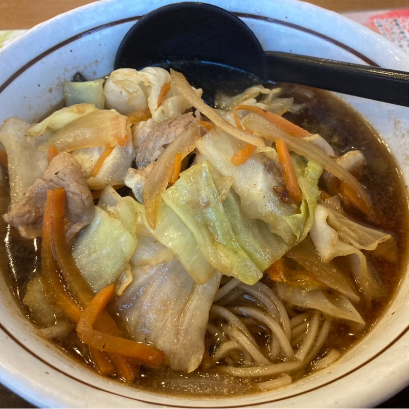 野菜の旨みたっぷりそば(山田うどん食堂 深谷17号バイパス店)