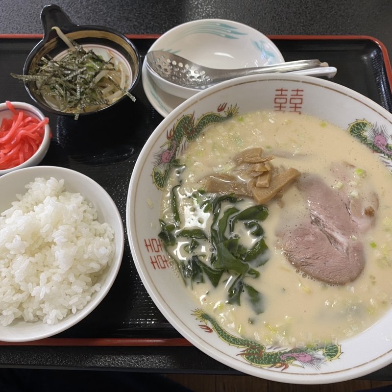 とんこつラーメンセット(割烹かたやま )