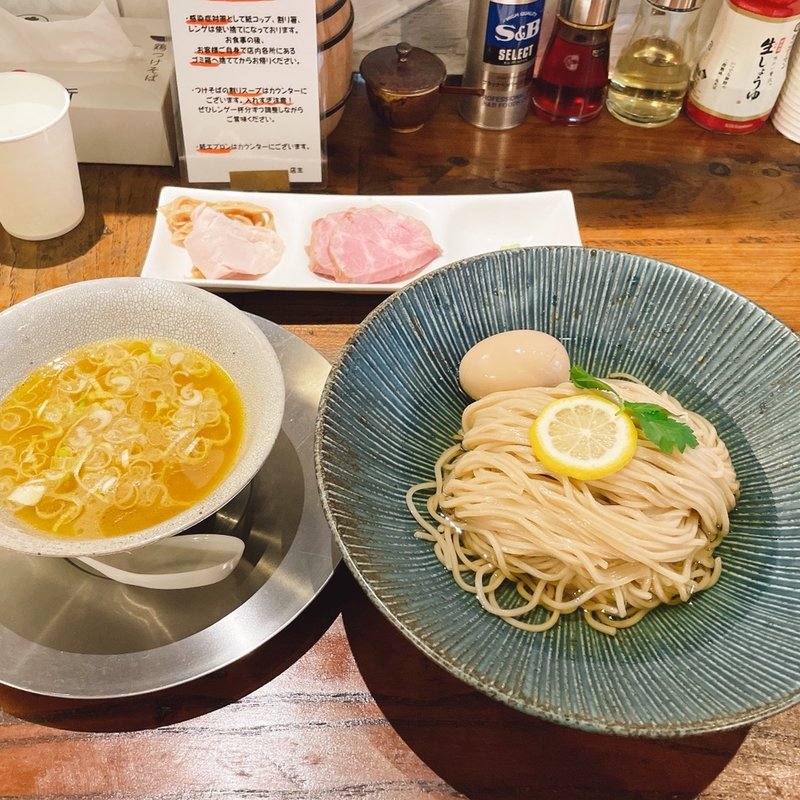 上昆布水つけそば(自家製麺オオモリ製作所壬生店)