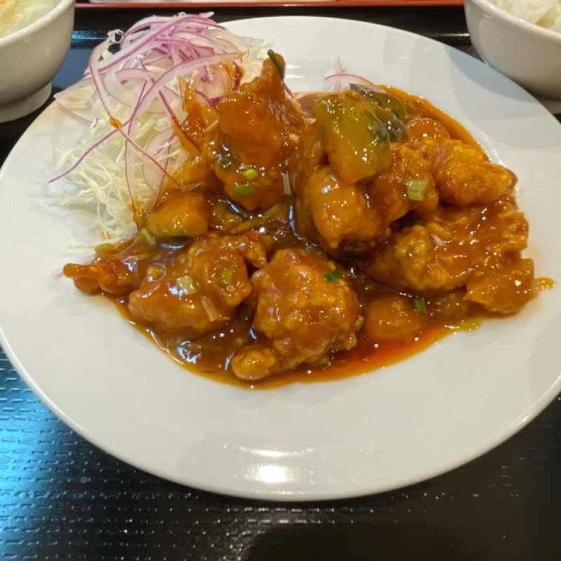 鶏肉の四川風甘酢ソースがけ(徳記)