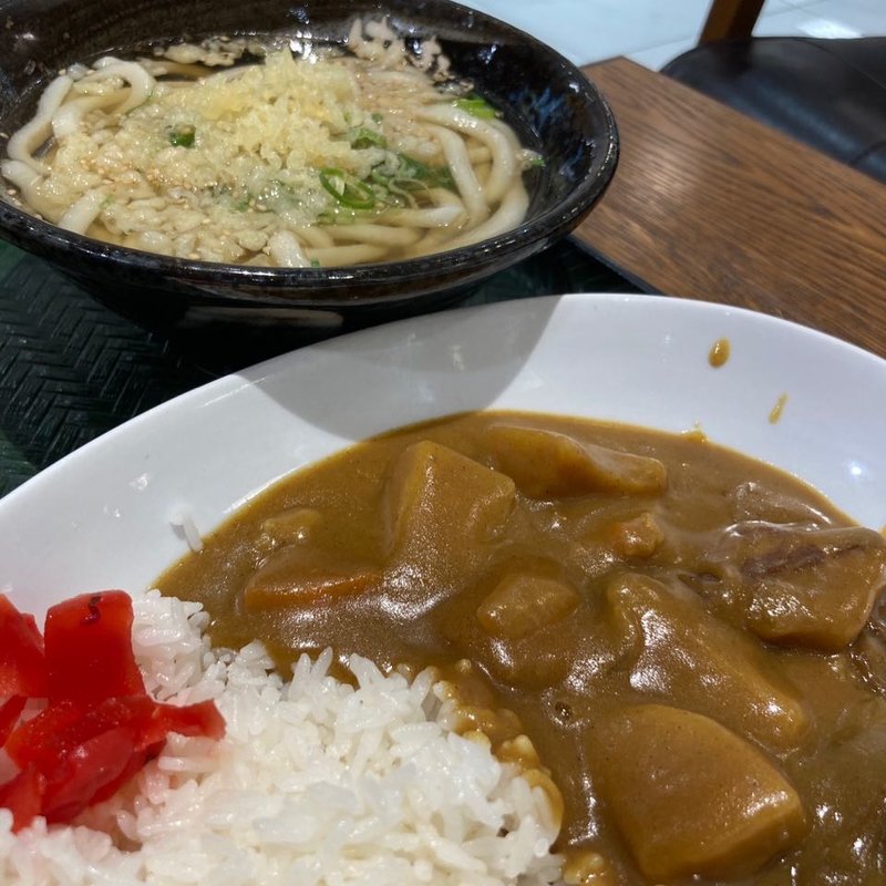 かけうどん+カレーライス(はなまるうどん ココリア多摩センター店)