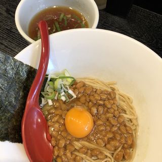 朝ラーメン　納豆(雨ニモマケズ)