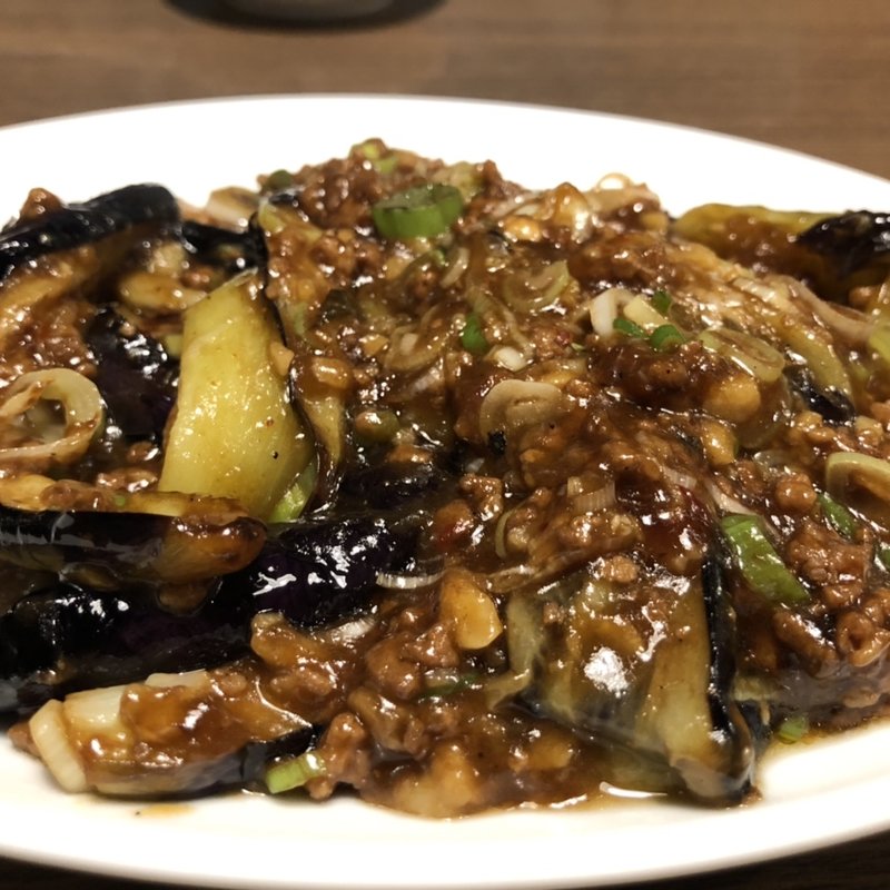 ナスと挽肉ニンニク辛み炒め(中華れすとらん とらの子 )