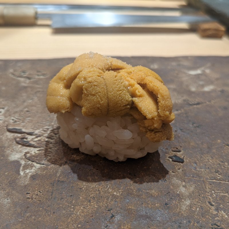 厚岸産ムラサキウニ(鮨 和さび （わさび）)