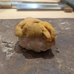 厚岸産ムラサキウニ(鮨 和さび （わさび）)