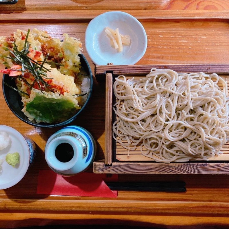 ミニ天丼セット(不老庵)