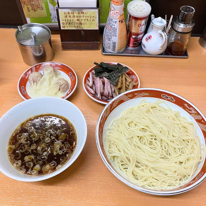 チャーシューワンタンつけそば(支那ソバ かづ屋)