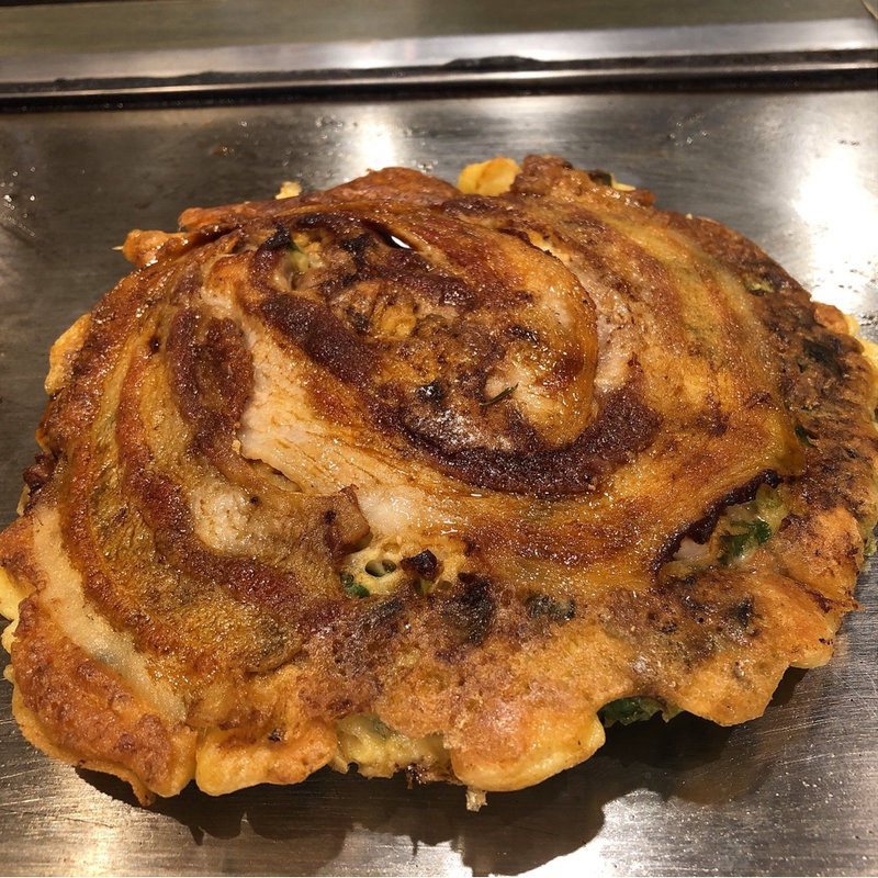 豚いかねぎ焼(ねぎ焼やまもと 大阪のれんめぐり店)