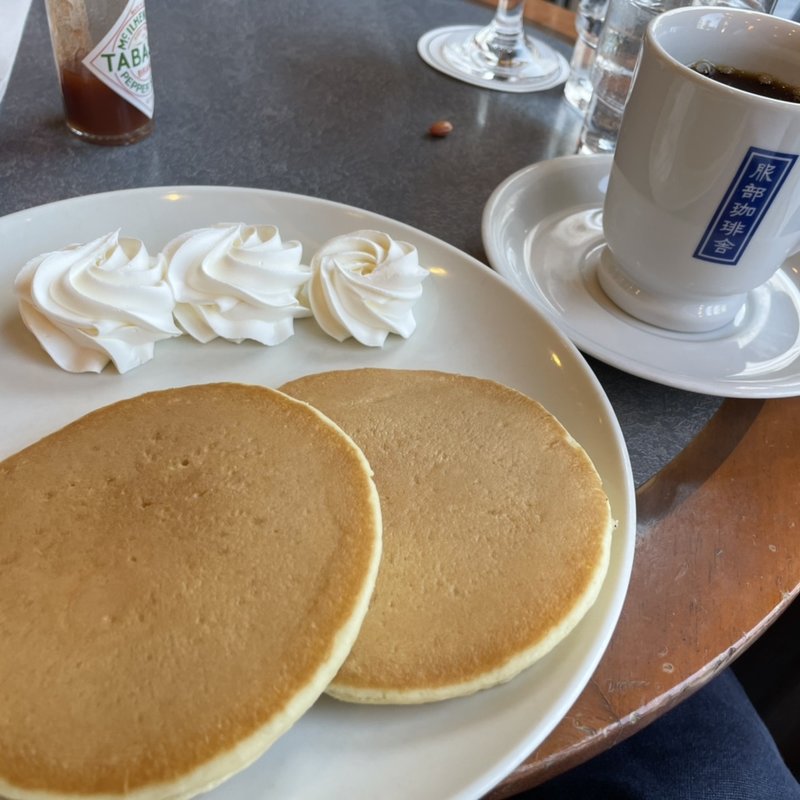 ホットケーキ（プレーン）セット(服部珈琲舎 （ハットリコーヒーシャ）)