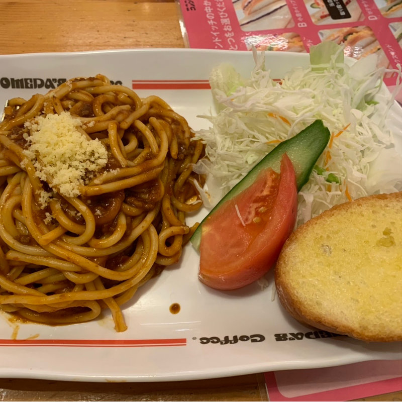 特製太麺のスパゲッティ　ミートソース(コメダ珈琲店 八千代村上店)
