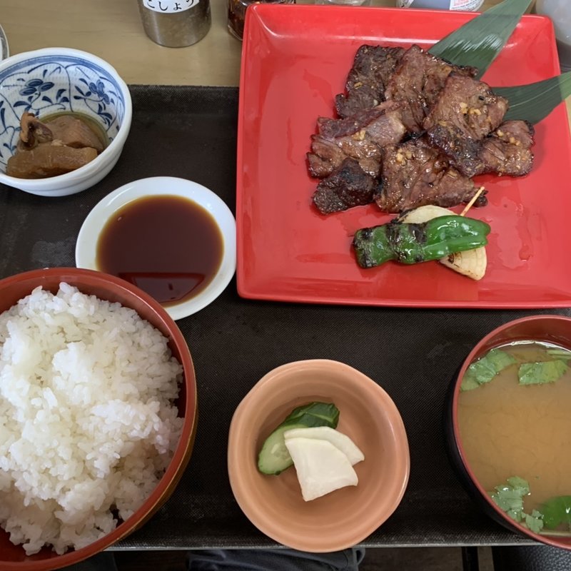 ロース定食(ドライブインいちろく)