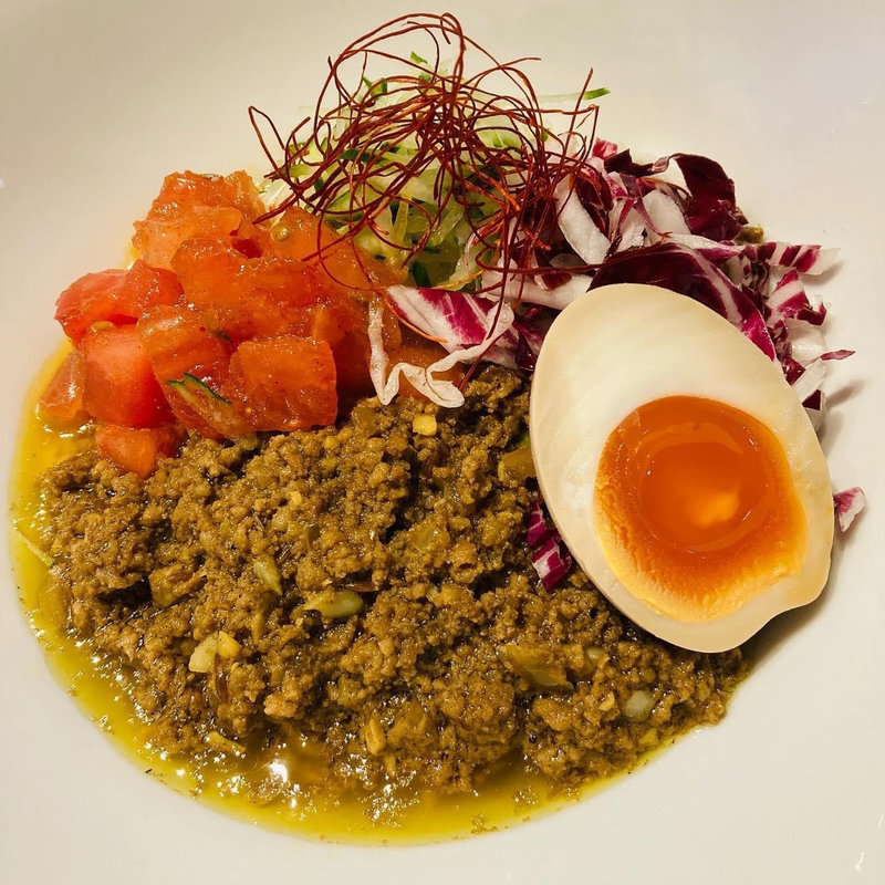 冷やしビーフキーマカレーそば(Tonari)