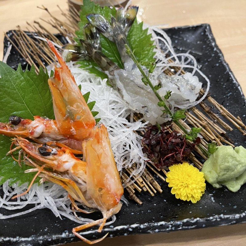 車海老の刺身(旬の味 とくり)