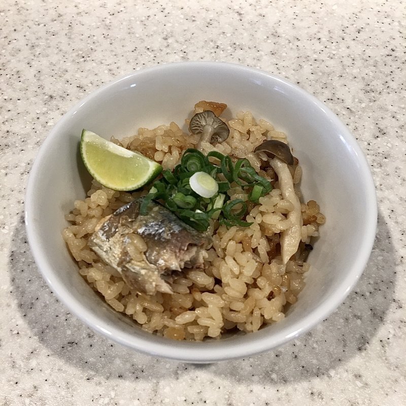 秋刀魚の炊き込みご飯(限定メニュー)(らぅめん考房ありがた屋)