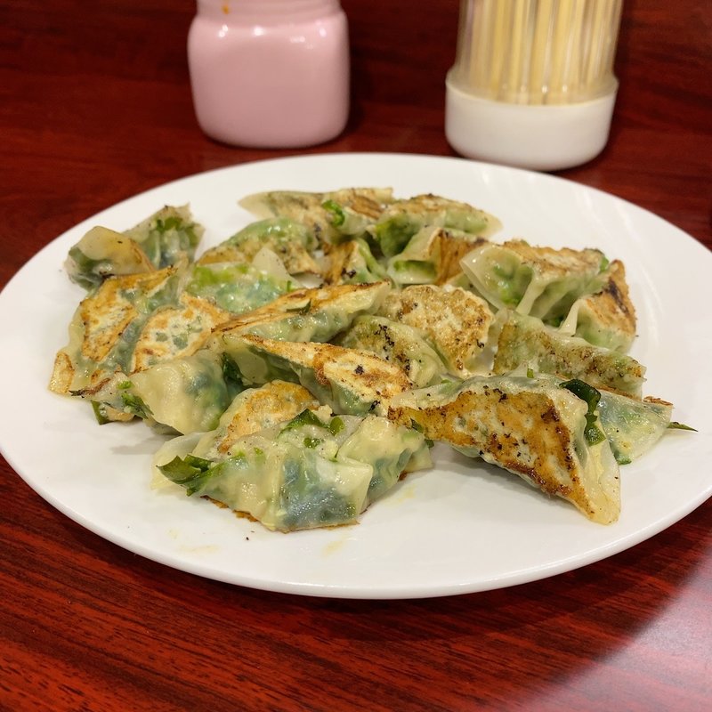 あおさ餃子、わかめ餃子(餃子居酒屋 たらふく)