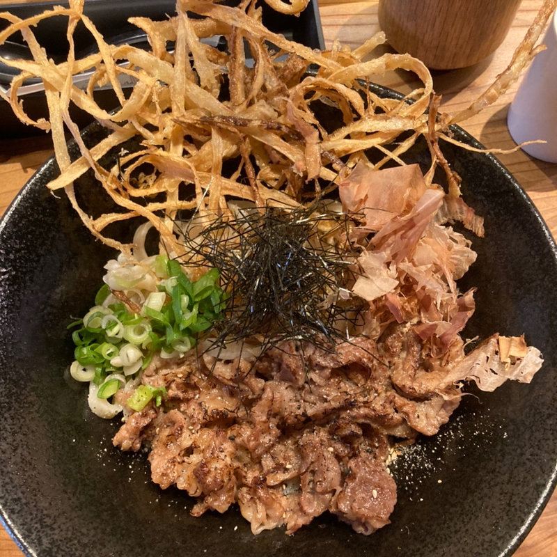 あぶり肉ごぼう天ぶっかけ(掌)