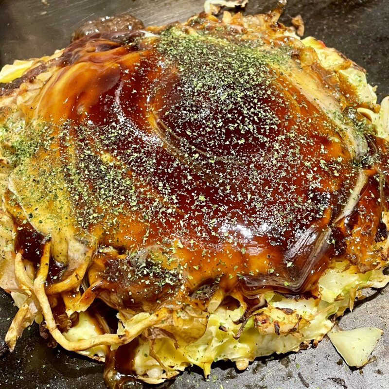 いかえび玉モダン焼き(鶴橋風月 長堀橋店)