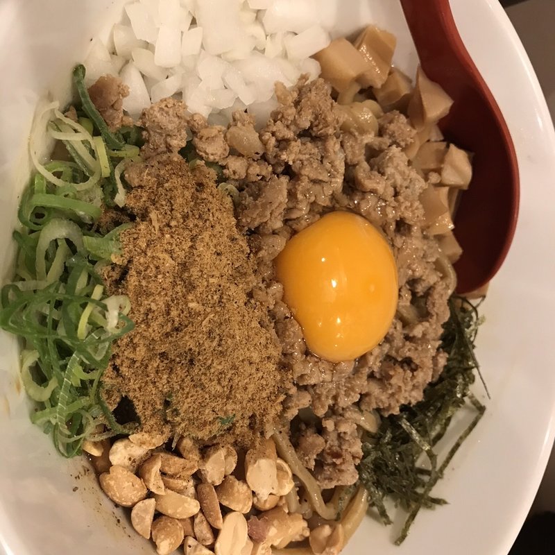 煮干しまぜそば(吉岡マグロ節センター)