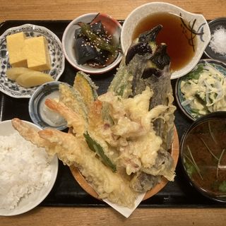 天ぷら盛り定食(季楽酒場 おっきゃがり 福島)