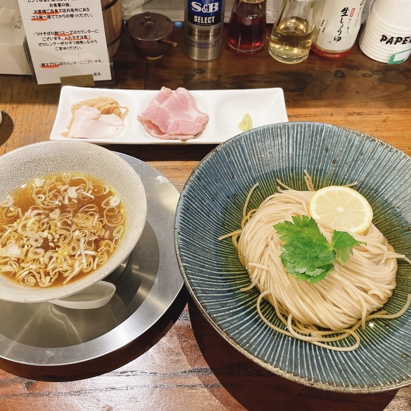 昆布水つけそば(自家製麺オオモリ製作所壬生店)