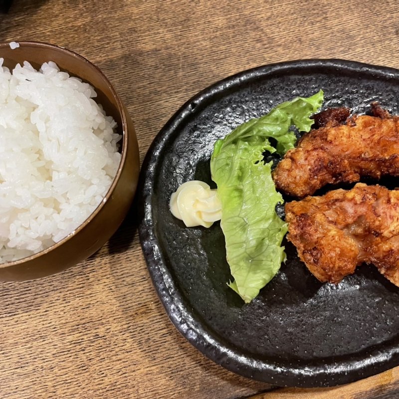 ライスと唐揚げセット(麺屋巧)