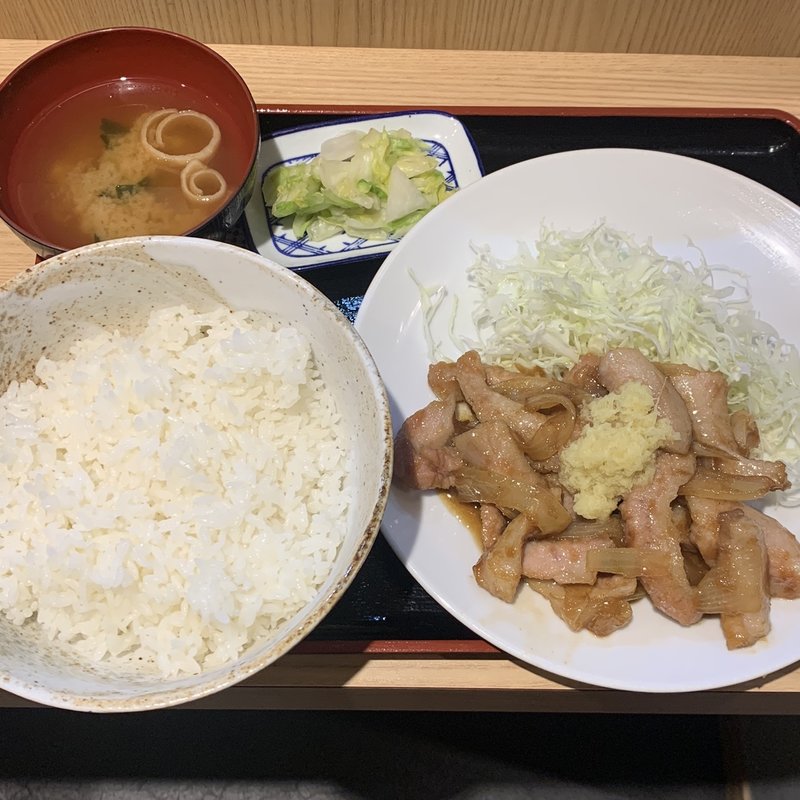 生姜焼き定食(トントロ)大大(笑姜や)