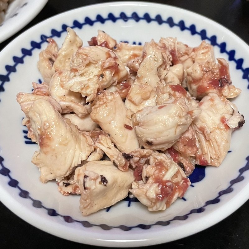 ささみの梅和え(自宅)