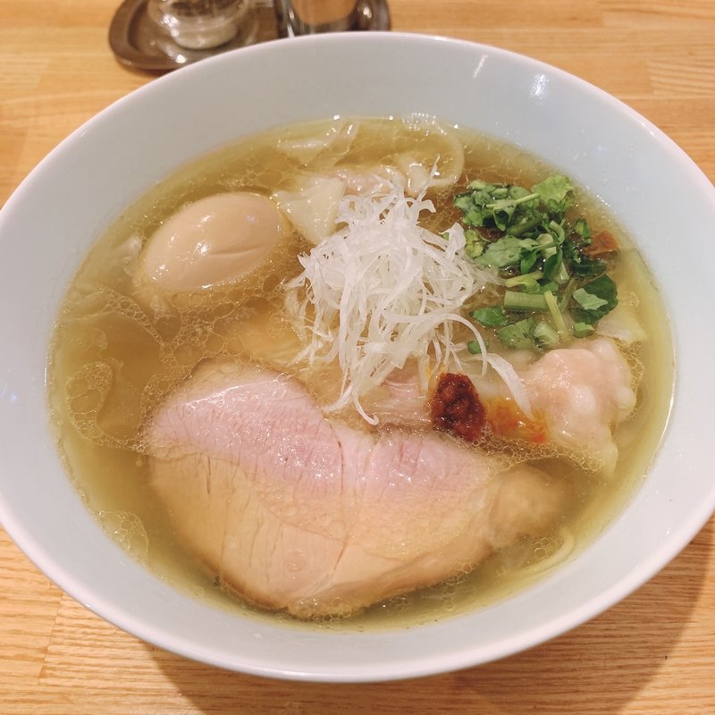 MIXワンタン煮卵　塩(地球の中華そば)