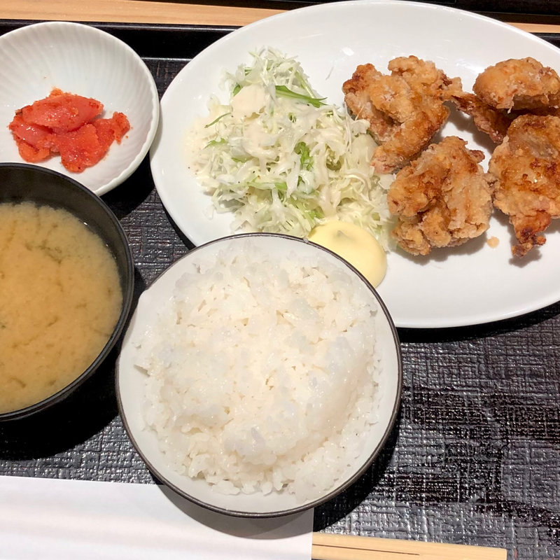 唐あげ定食(博多かわ串・高知餃子 酒場フタマタ 新宿三丁目店)