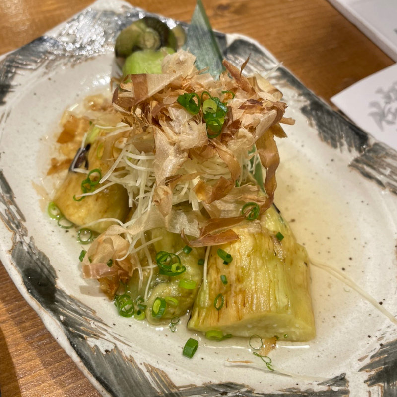 茄子のたたき(佐賀県三瀬村 ふもと赤鶏 田町店)