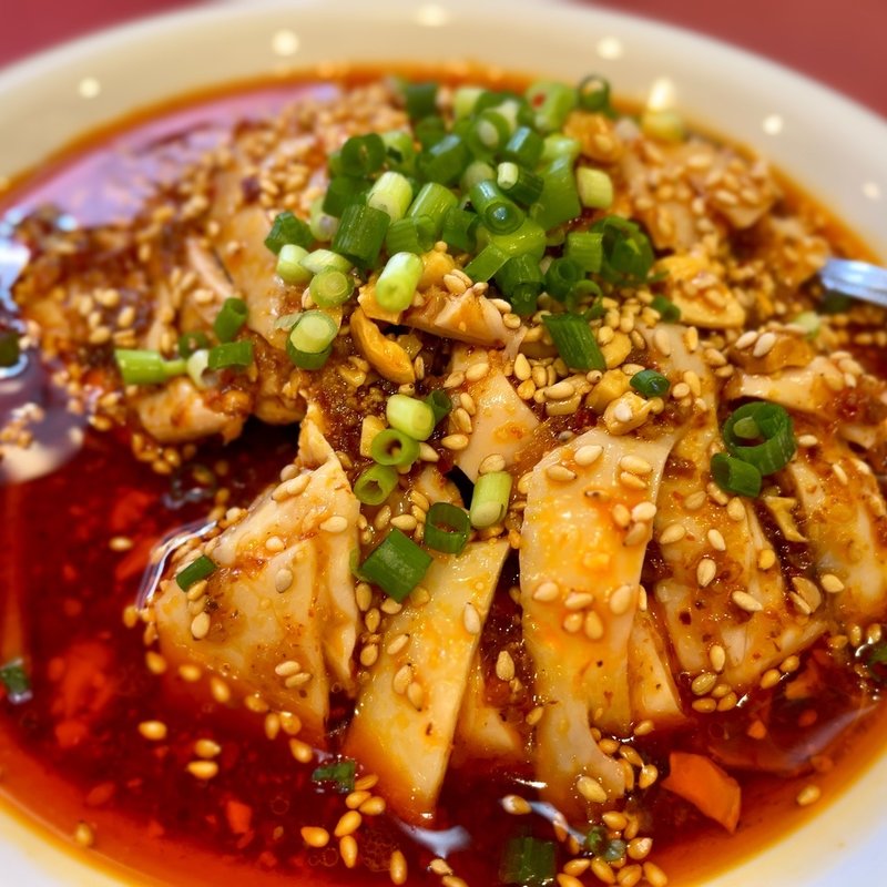 蒸し鶏の特製ソース掛け(京華樓)