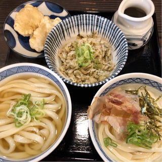 ハーフ＆ハーフ 『贅沢』セット(自家製生うどん 饂飩頑陣)