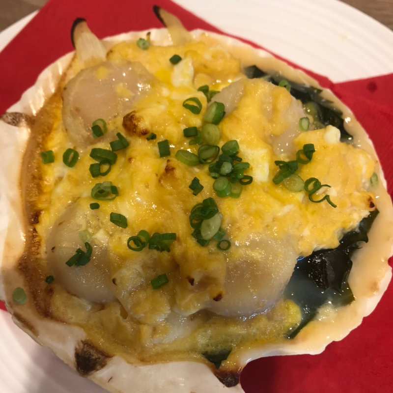 ほたてとワカメの貝焼味噌(キリンシティ青森店)