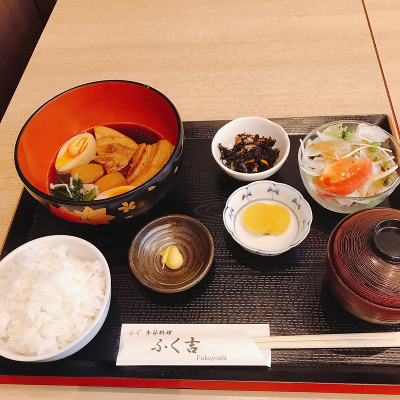 豚角煮定食(ふく吉)